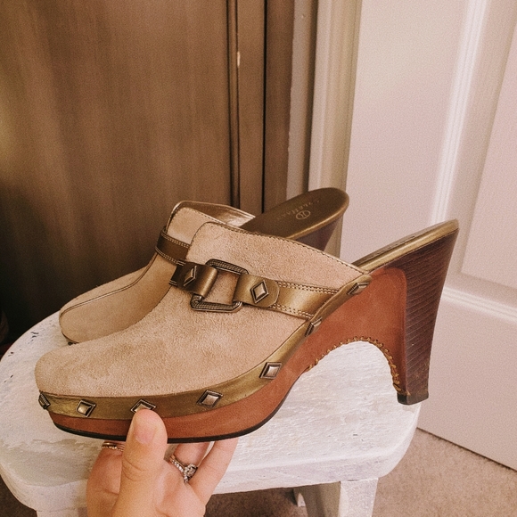 Cole Haan Studded platform slip on mules - Picture 2 of 14